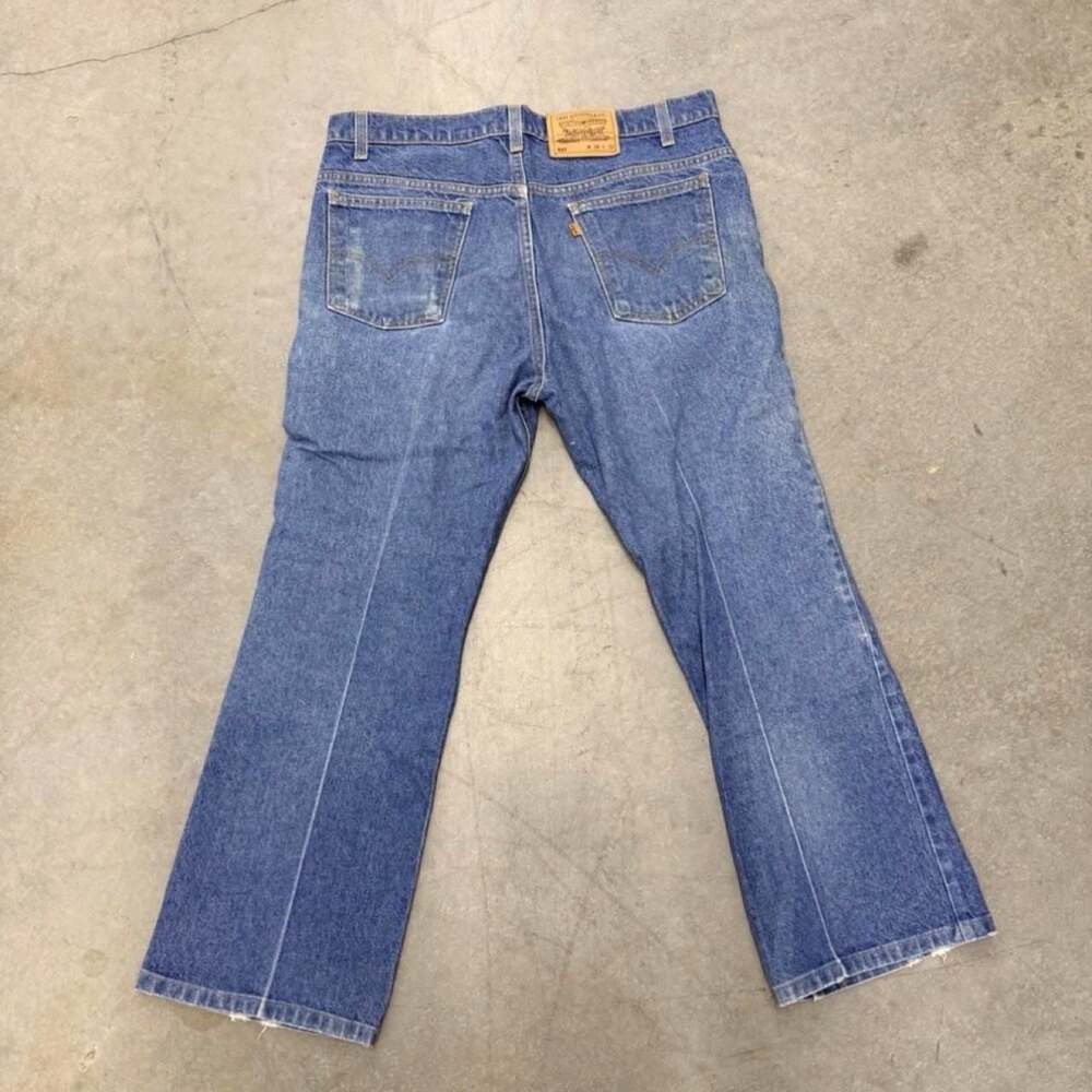 Vintage Levi's 517 Orange Tab Bootcut Jeans 38x30